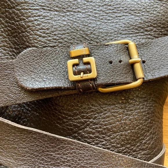 Chloe Erin Prince Leather Buckled Knee High boots size 6 - Picture 10 of 15